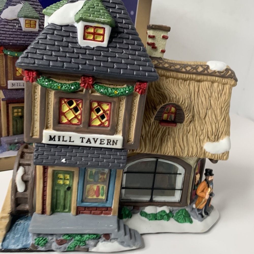Lemax Enchanted Forest Glass Window House Mill Tavern Figurines Inside And Out - Picture 5 of 11